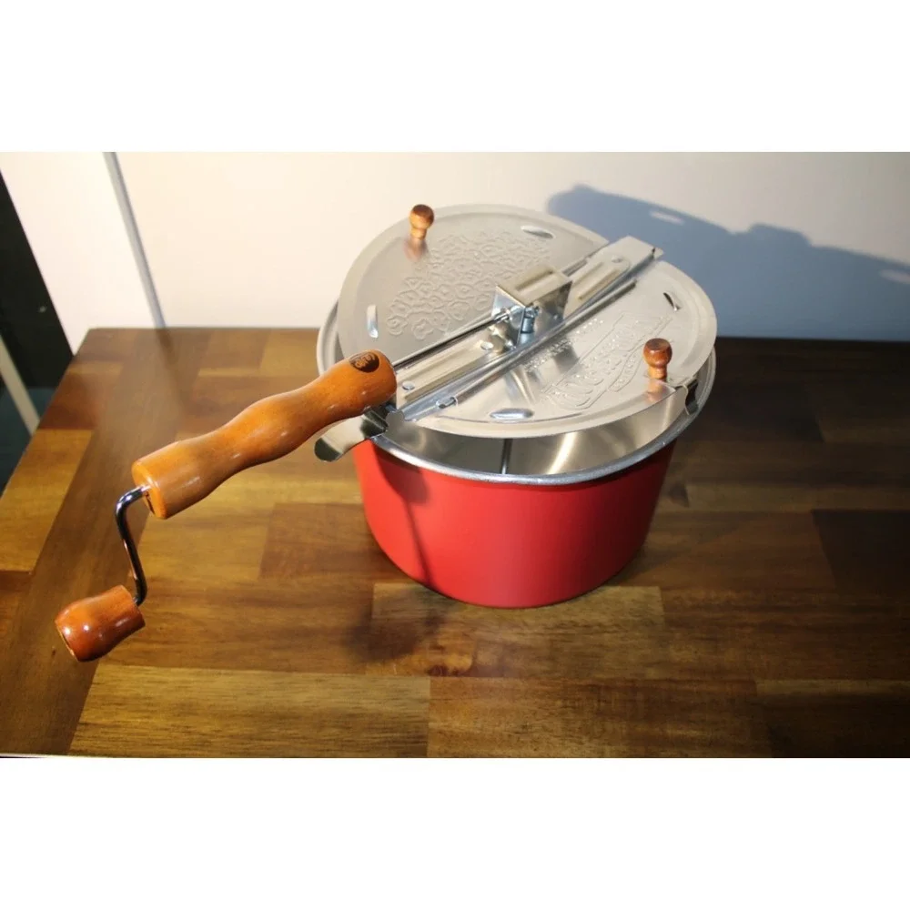 Whirley Pop Aluminum Stove Top Popcorn Popper 6 qt. Capacity Wabash Valley Farms